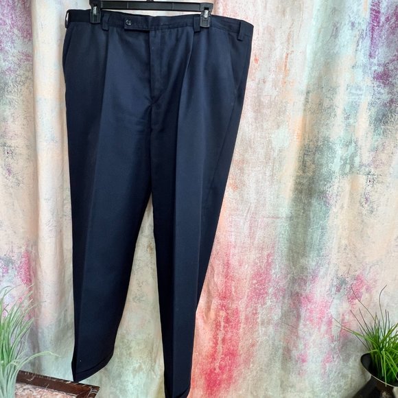 📌Dark Blue Dress Pants B&T European Tailoring Handmade with High Quality Fabric - Picture 3 of 16